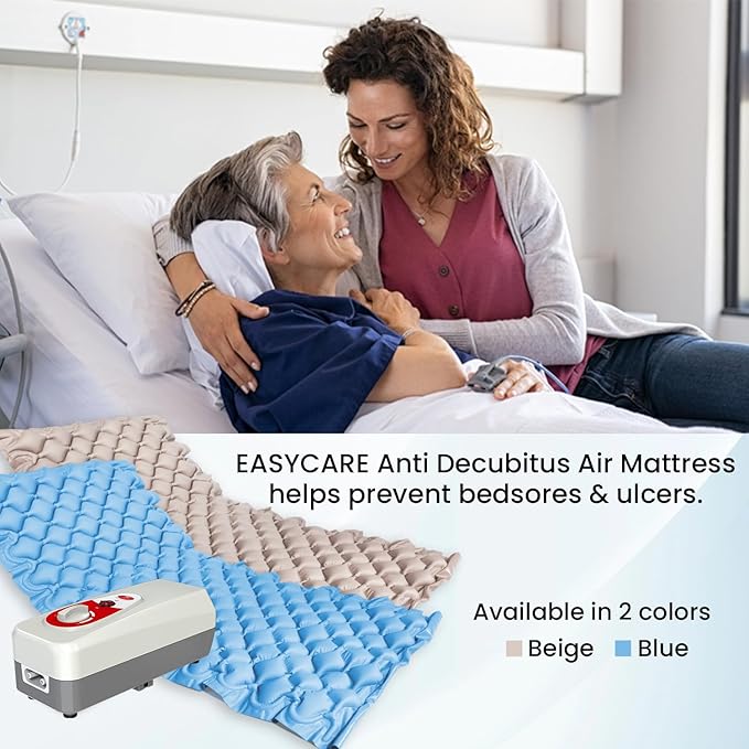 EASYCARE Anti Decubitus Fine Medical Bubble Mattress(King Size Mattress) -Medical Air Bed Anti Decubitus Anti Bedsore Hospital Air Bed Mattress with Pump