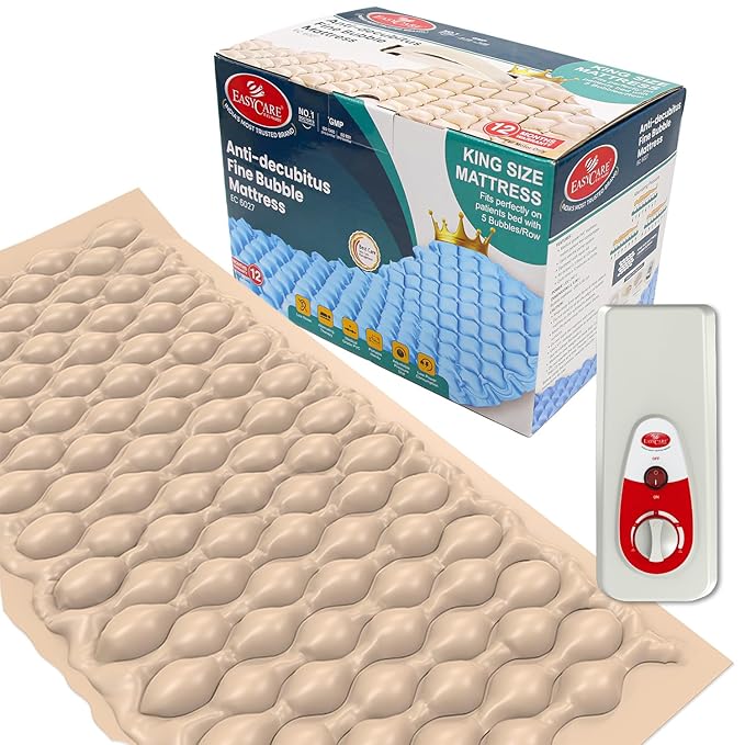EASYCARE Anti Decubitus Fine Medical Bubble Mattress(King Size Mattress) -Medical Air Bed Anti Decubitus Anti Bedsore Hospital Air Bed Mattress with Pump
