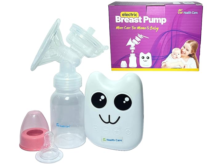 SW Health Care Electric Breast Pump Automatic - Breast Pump for Feeding Mothers with Dual Mode Switch, LED Indicator, Anti Backflow, Energy Saving, BPA-Free - USB Cord, Complete Set