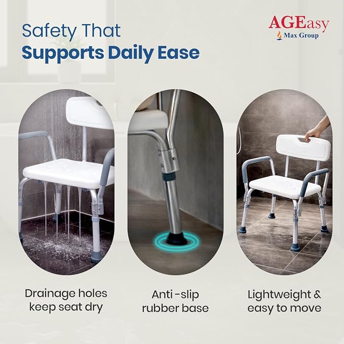 AGEasy (Max Group) Safesit Shower Chair for Seniors