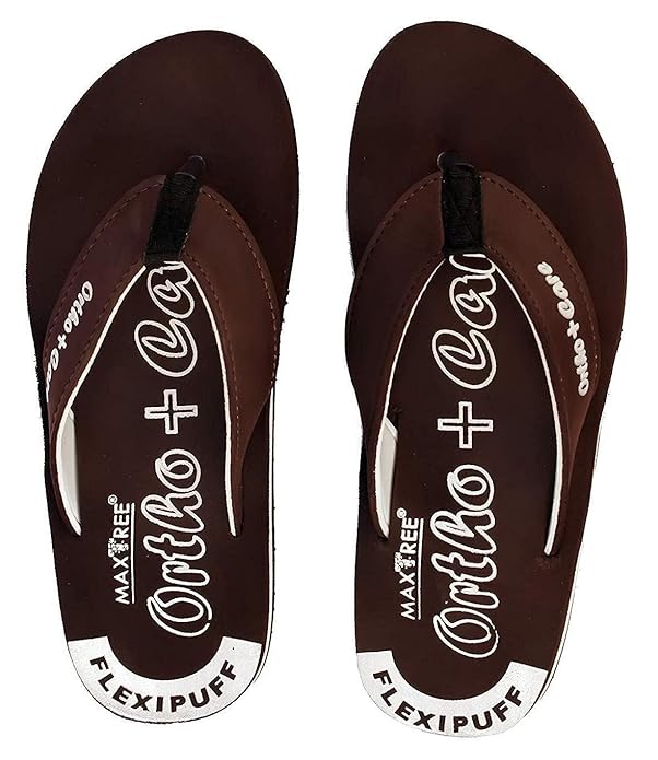 MAXTREE Rubber Ortho Care (MEN) Slippers Recommended For Dia, Ortho & Ankle Care (Random Colours)