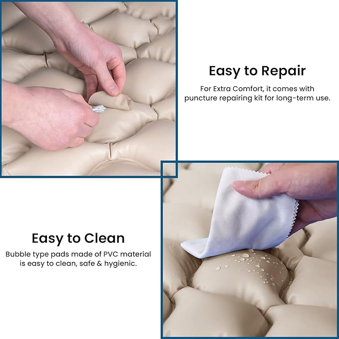 EASYCARE Anti Decubitus Fine Medical Bubble Mattress(King Size Mattress) -Medical Air Bed Anti Decubitus Anti Bedsore Hospital Air Bed Mattress with Pump