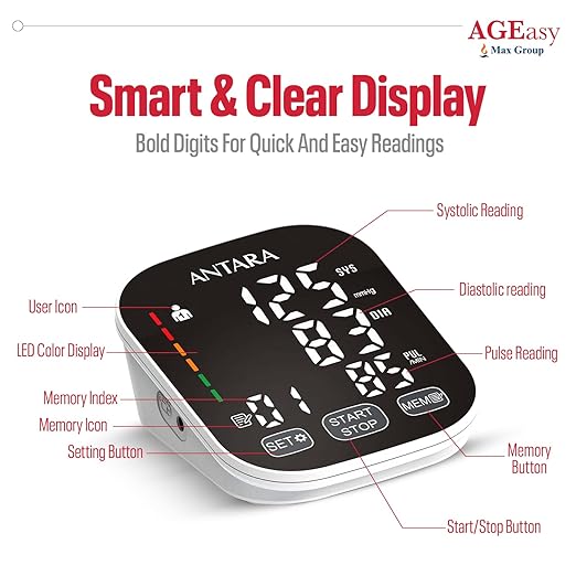 Antara AGEasy  Fully Automatic One Touch Digital Blood Pressure Monitoring Device