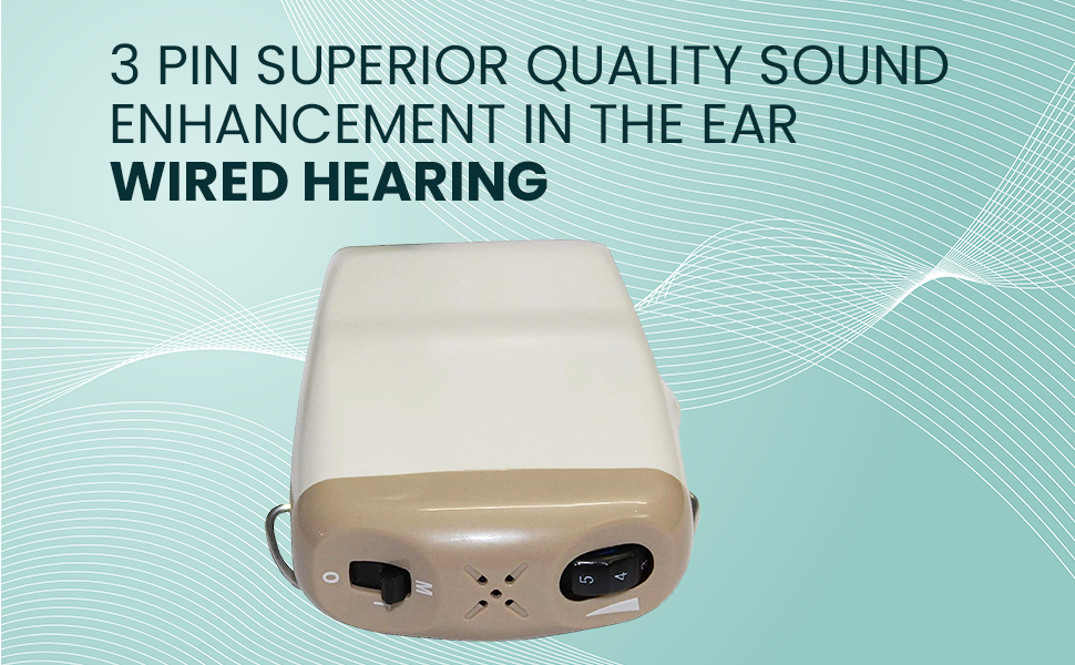 AUDITECH pocket style wired hearing aid 'HD' for severe to profound hearing loss/high power sound enhancement amplifier for adults