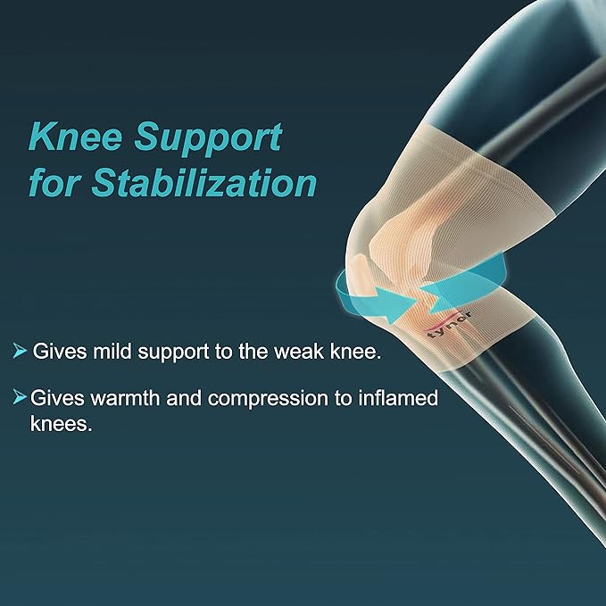 TYNOR Knee cap for Men & Women, Knee Sleeve for Pain Relief (Latex Free)