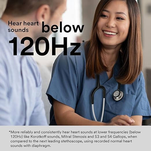 3M Littmann Classic III Monitoring Stethoscope (5620) - Stainless Steel Chestpiece Black Tube