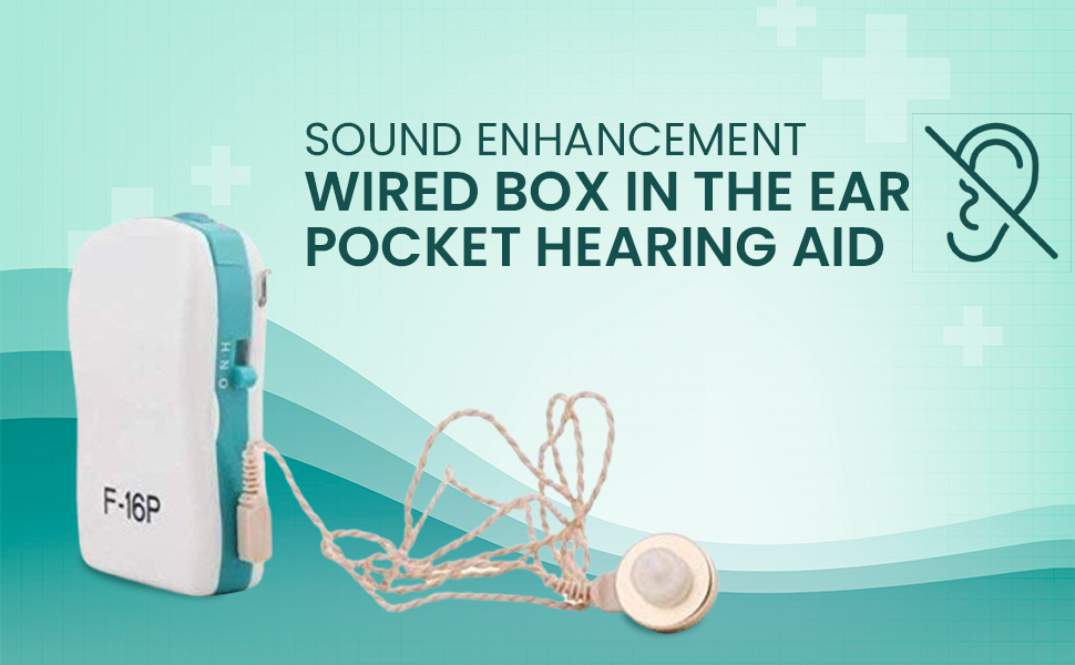 AUDITECH® F-16P Pocket style wired Ear Machine Hearing aid for moderate hearing loss