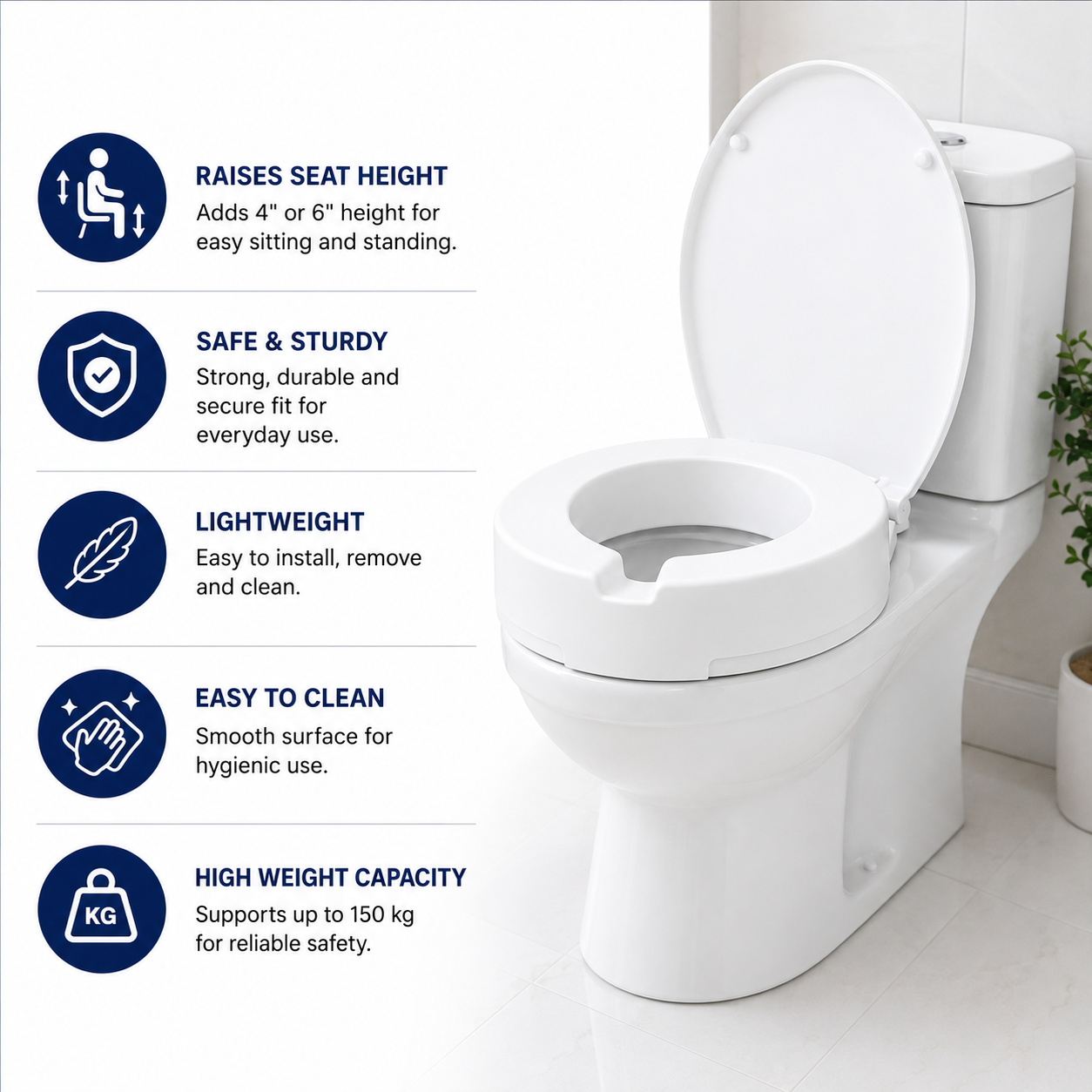 AUDITECH Commode Seat Height Raiser