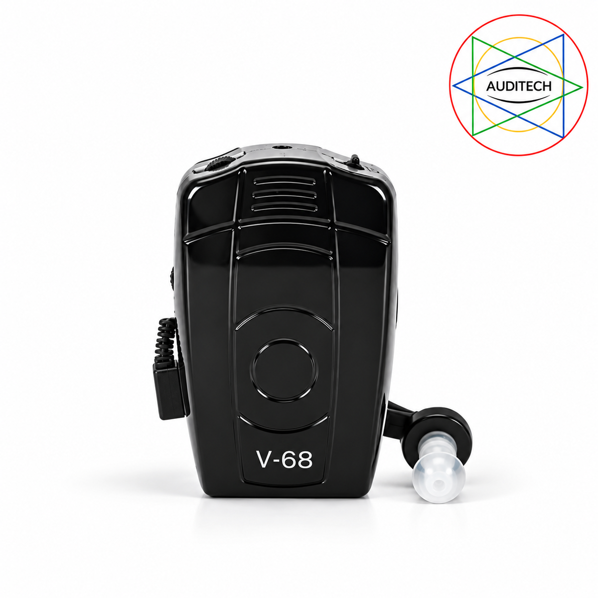 AUDITECH® '68V' Pocket Model Wired Hearing Aid (Black)