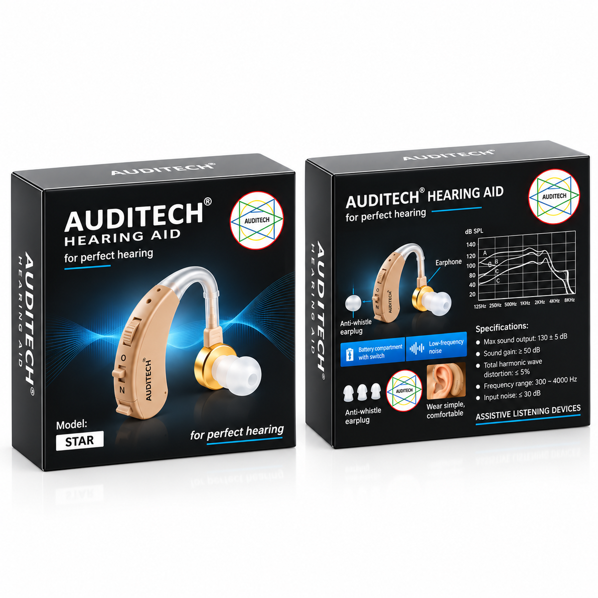 AUDITECH® 'Star' Behind The Ear Hearing Aid