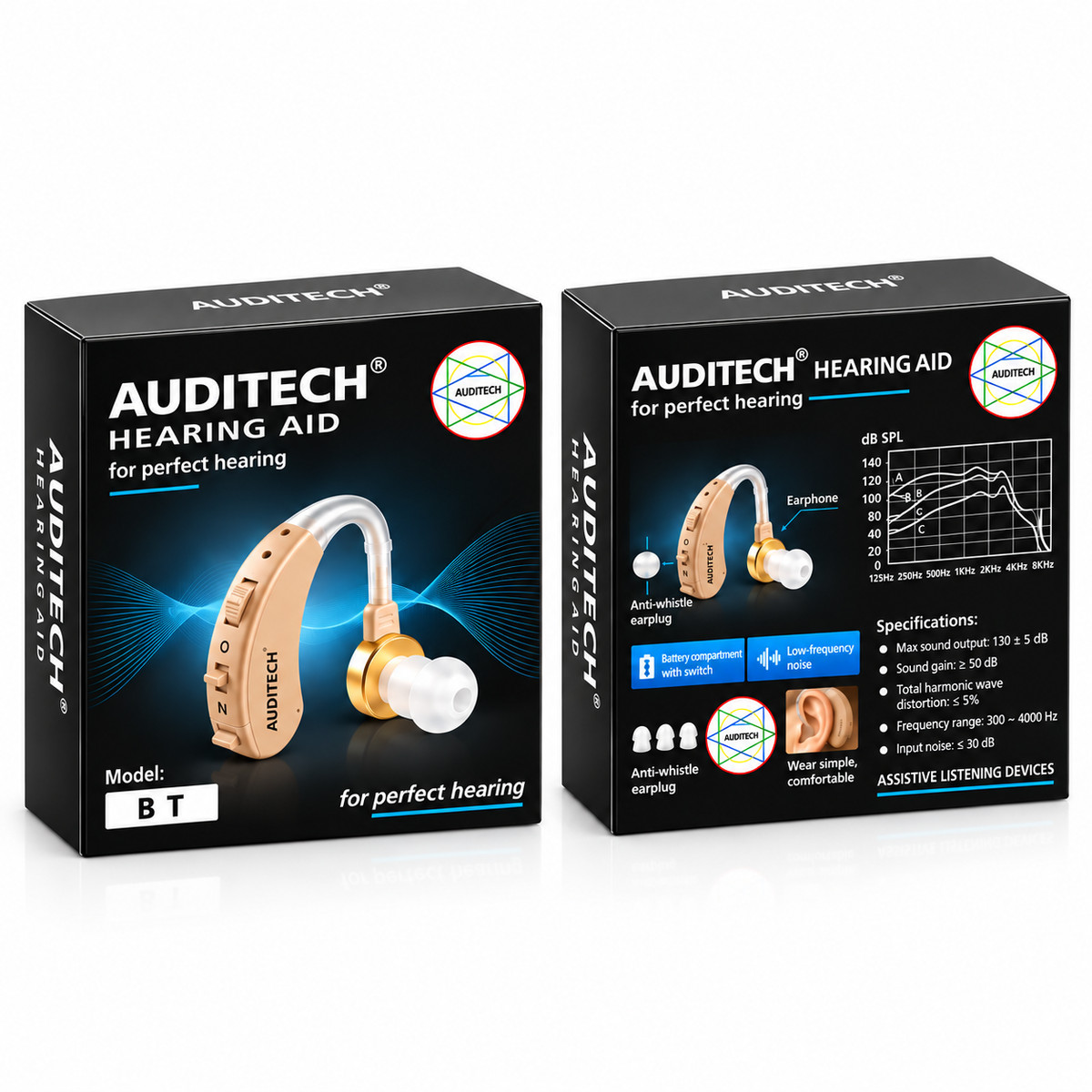 AUDITECH® ' B.T.' Bluetooth Style Behind The Ear Hearing Aid
