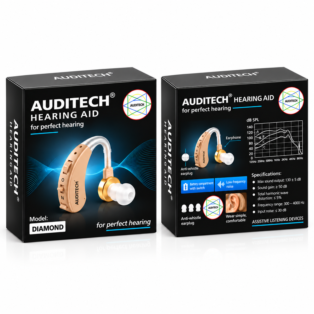 AUDITECH® 'DIAMOND' behind the ear hearing aid