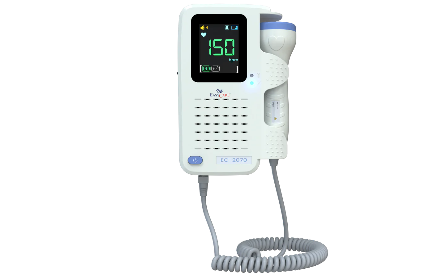 EASYCARE (EC2070) Fetal Doppler for Mothers & Doctors | Fetal Heart Rate Monitor with power adapter for clinic and professional use