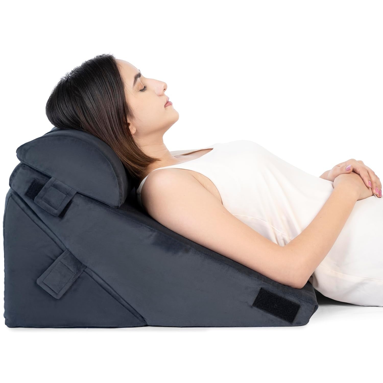 AUDITECH 3 in 1 multipurpose wedge cushion for back support and sleeping posture (colour may vary)