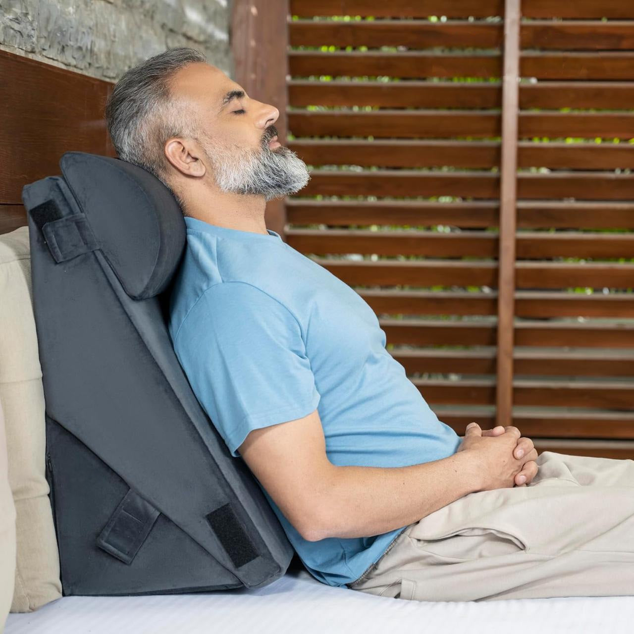 AUDITECH 3 in 1 multipurpose wedge cushion for back support and sleeping posture (colour may vary)