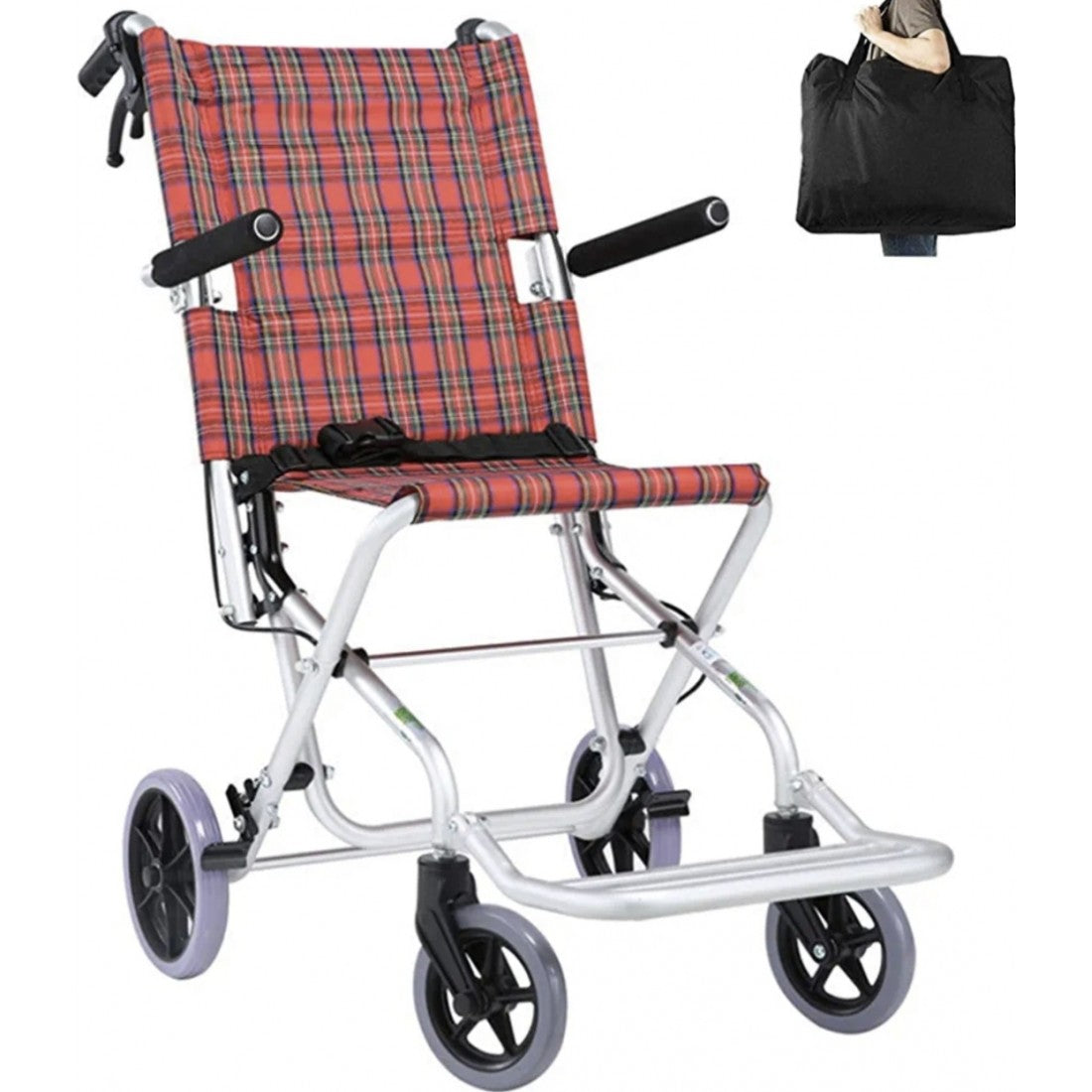 KARMA TV-30 foldable transit wheelchair lightweight aluminium frame (with carry bag)