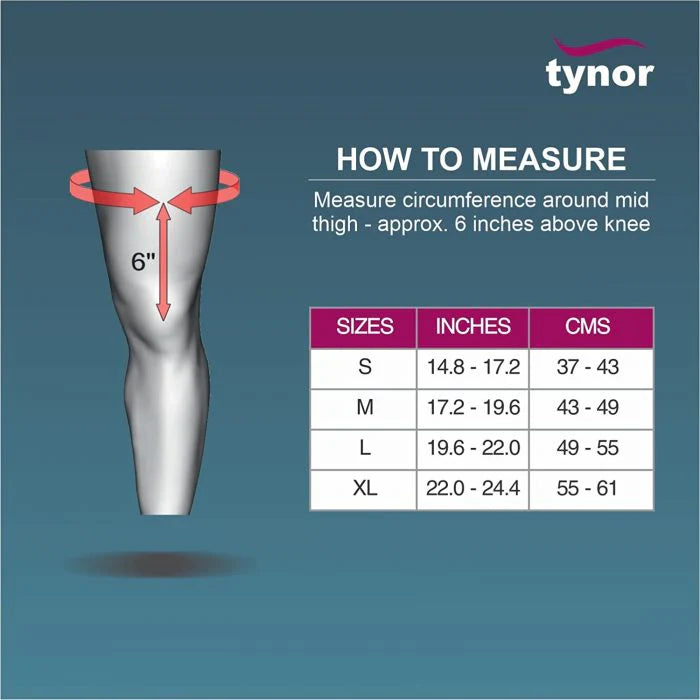 TYNOR Knee Cap (Comfeel) mild support nylon exterior premium knee cap for men and women