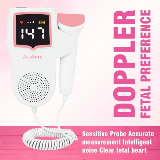 AccuSure Fetal Doppler FD-01 for Mothers Fetal Heart Rate Monitor