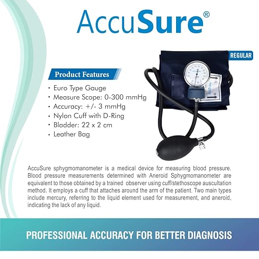 AccuSure Aneroid Arm Sphygmomanometer BP Monitor