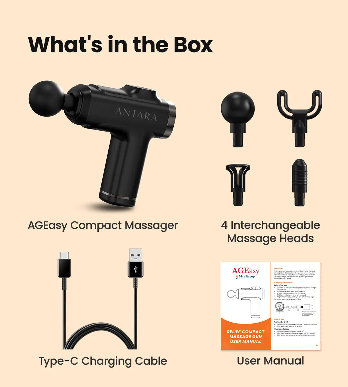AGEasy Relief Compact Massage Gun