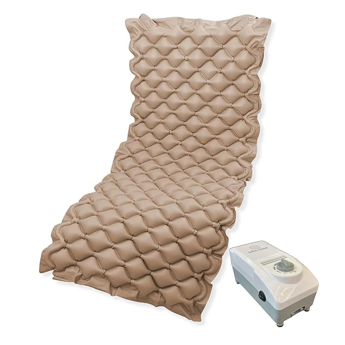 Life LINE Anti-Decubitus Air Mattress with Pump | Alternating Pressure Air Bed for Bed Sore Prevention