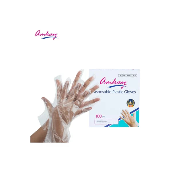 Amkay Disposable Plastic Gloves 11″ X 12″