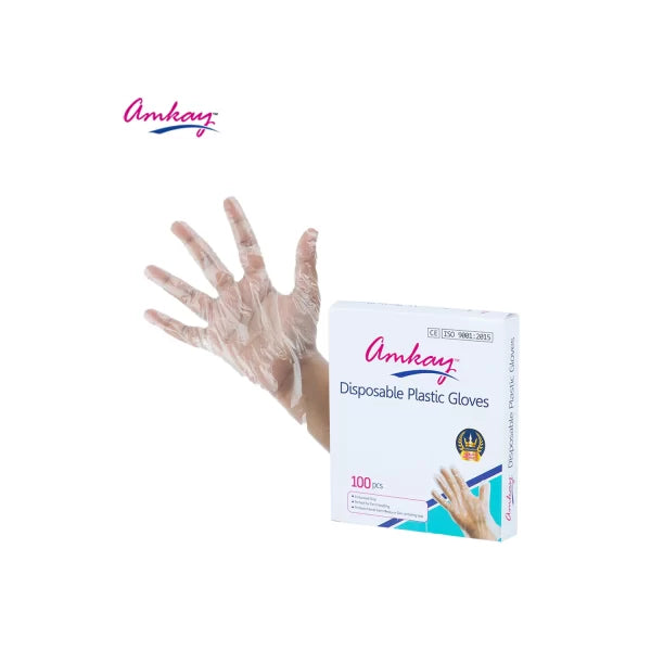 Amkay Disposable Plastic Gloves 11″ X 12″