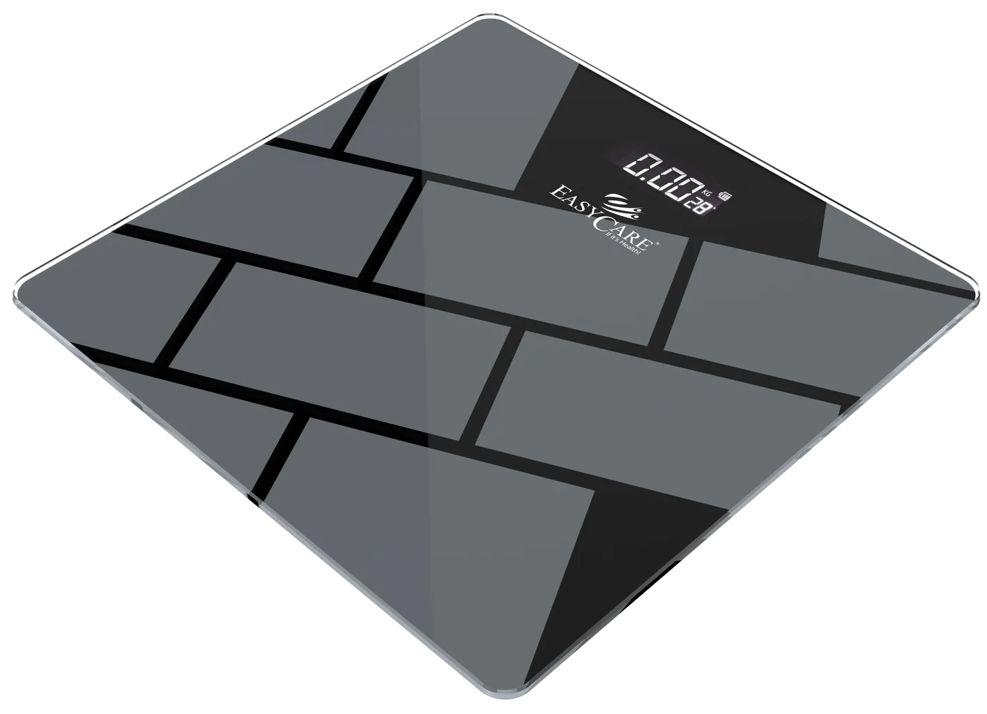 EASYCARE (EC3640) Thick Tempered Glass Digital Weighing Scale with upto 180KG weighing capacity, Black