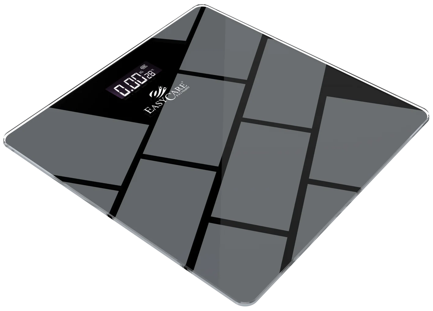 EASYCARE (EC3640) Thick Tempered Glass Digital Weighing Scale with upto 180KG weighing capacity, Black