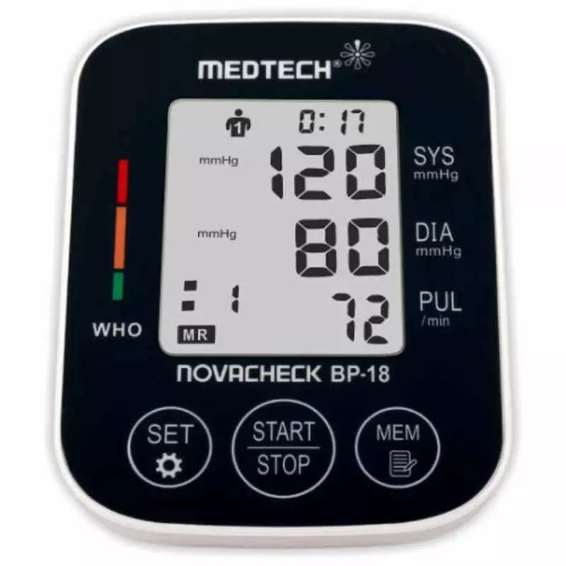 Medtech Digital Blood Pressure Monitors LED Display, Novacheck BP18