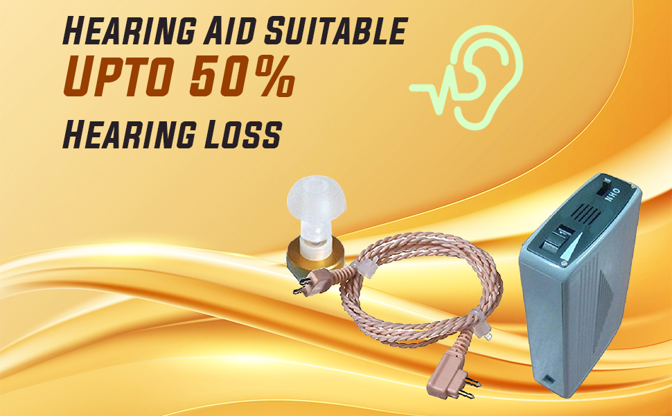 AUDITECH wired pocket style hearing amplifier 'POWERSOUND' for single ear