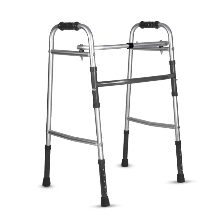 VISSCO Dura Lite foldable walker with aluminium anti rust body for elderly people and physiotherapy exercise.