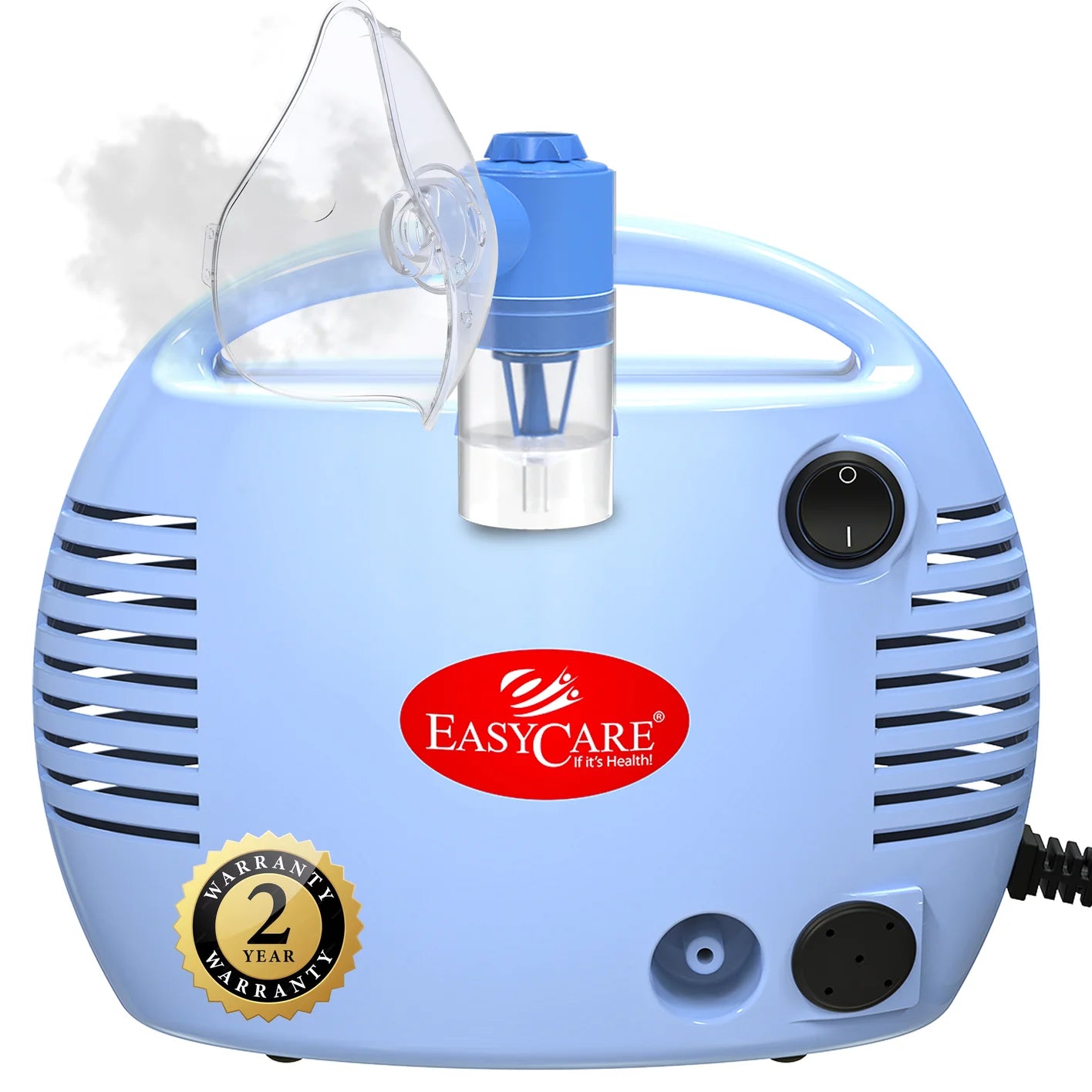 EASYCARE (EC7022) Compact Nebulizer Machine and Portable Respiratory Therapy Device for Fast and Effective Relief -Made In India (1 Year Warranty)