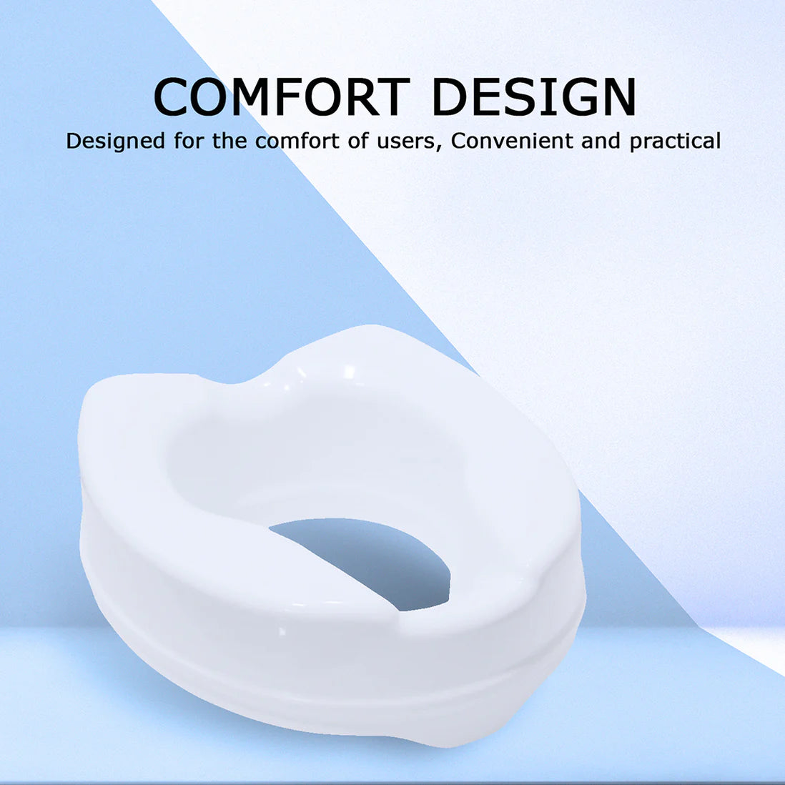 EasyCare Toilet seat height raiser with safe locks for western commode ideal for elderly and injured people.