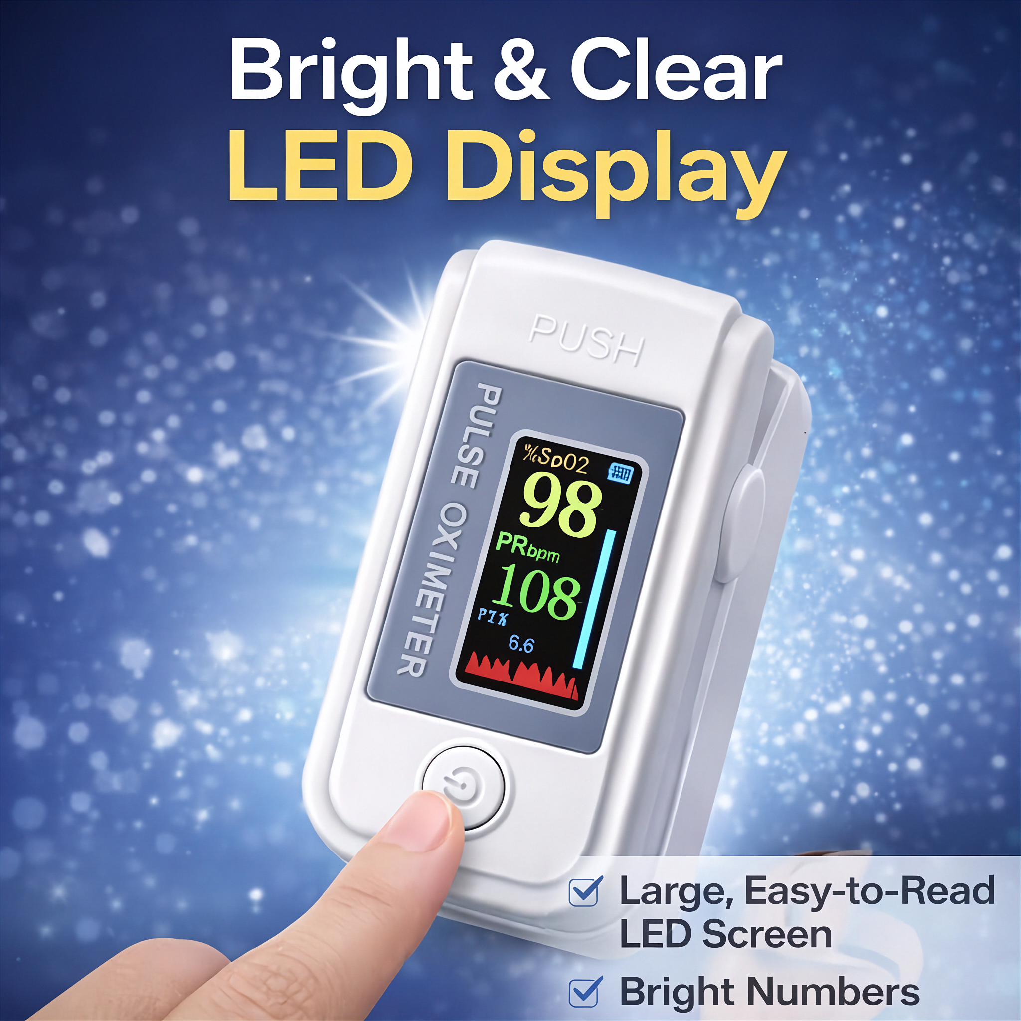 AUDITECH® Pulse Oximeter (SPO2 and Pulse Monitor)