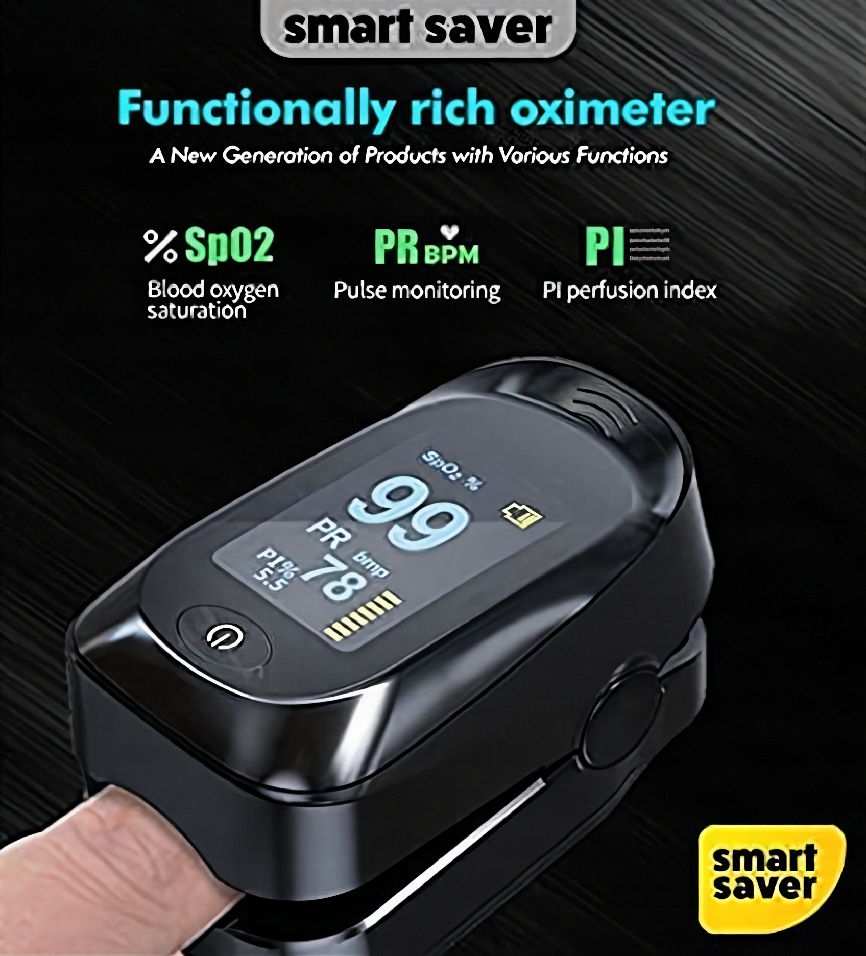 AUDITECH® Pulse Oximeter (SPO2 and Pulse Monitor)