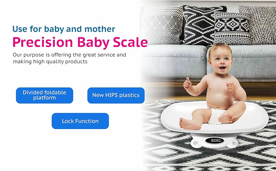 Meditive Digital Mother & Baby Weighing Scale for newborn, infant and children (3 in 1)