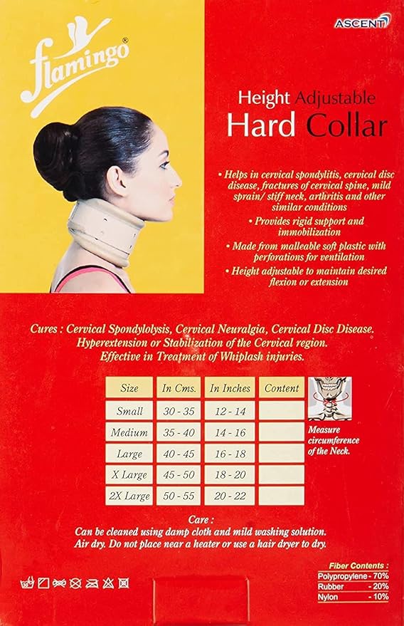 FLAMINGO Cervical Hard Collar (Height Adjustable)
