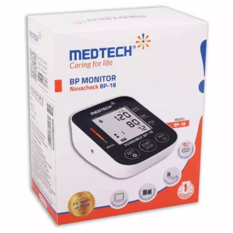 Medtech Digital Blood Pressure Monitors LED Display, Novacheck BP18