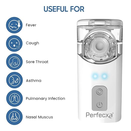 Perfecxa Handy Mesh Nebulizer Portable Atomizer Device USB or Battery Operated Machine for Children & Adults (With 3 Level Atomization) 1 Year Warranty