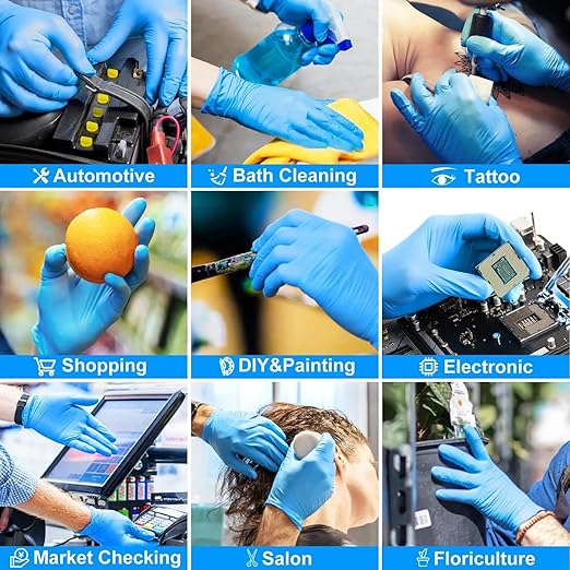 MEDROYAL NO.1 GLOVE Nitrile Gloves Surgical (100 Pcs, Blue, Medium)