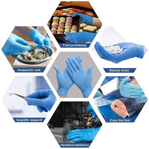 MEDROYAL NO.1 GLOVE Nitrile Gloves Surgical (100 Pcs, Blue, Medium)