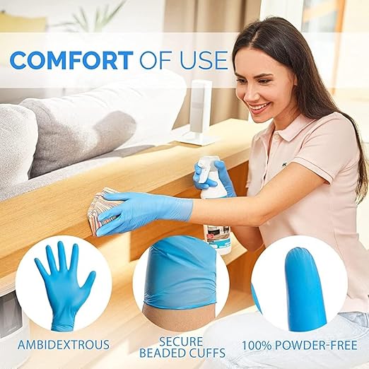 MEDROYAL NO.1 GLOVE Nitrile Gloves Surgical (100 Pcs, Blue, Medium)