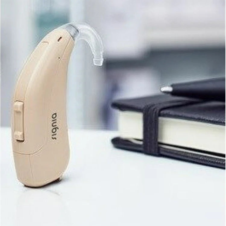Signia RUN SP BTE behind the ear hearing aid (8 channel Advanced sound amplification)