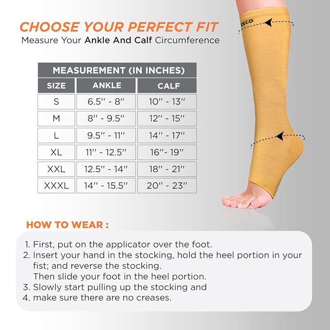 Vissco Medical Compression Stockings Below Knee