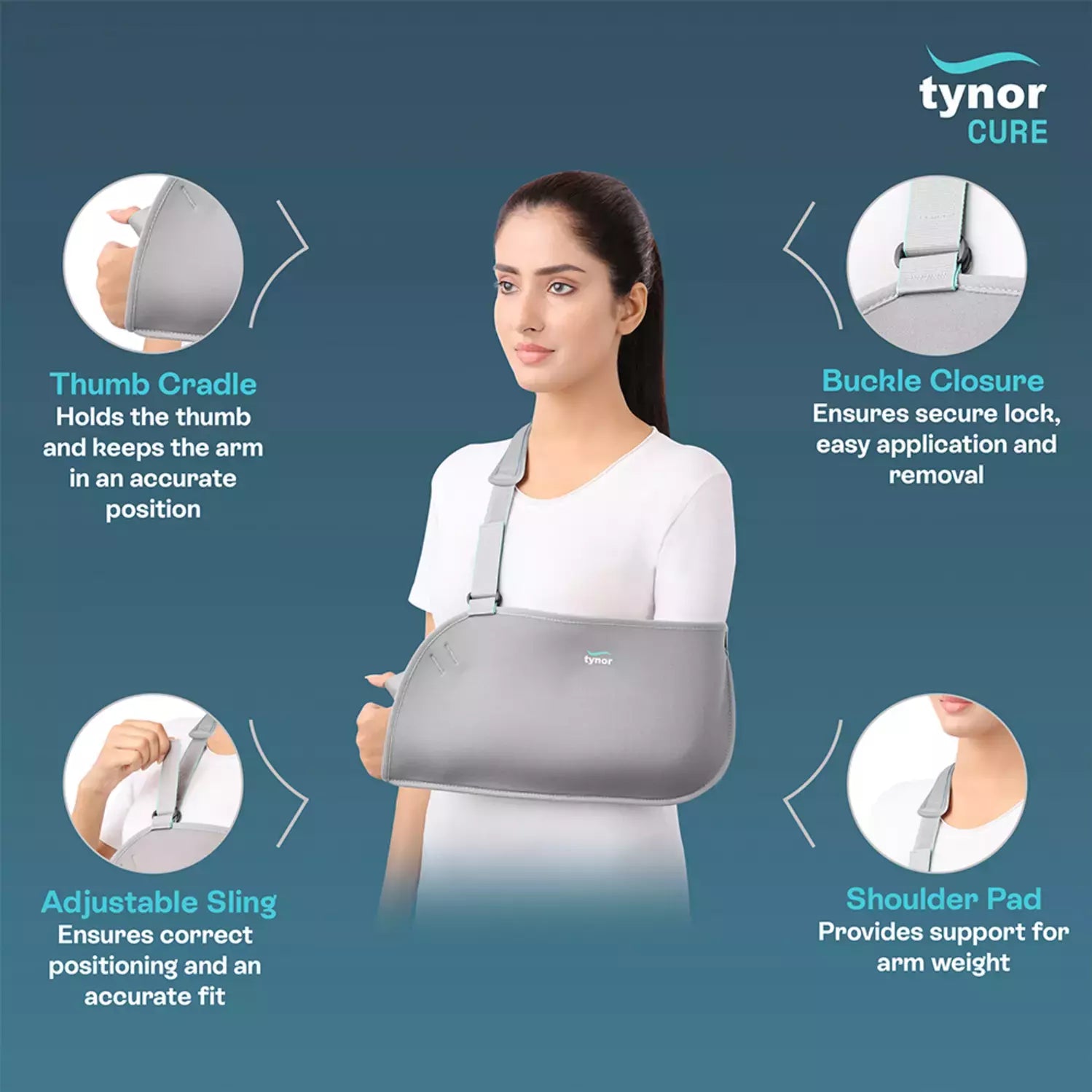 TYNOR Pouch Arm Sling (baggy) JUNIOR for children