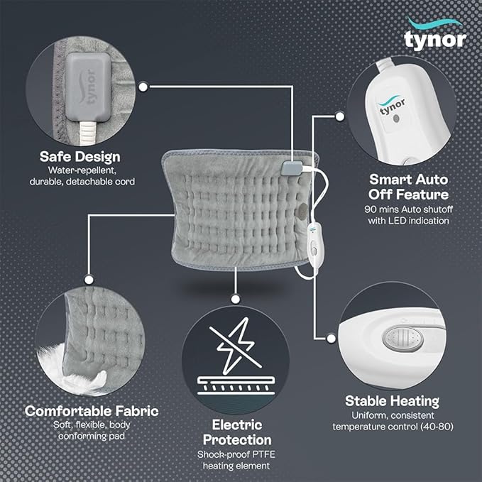 Tynor Electric Heating Pad for pain relief and winters (XL)