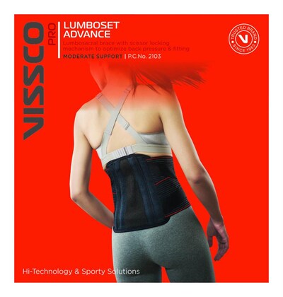 VISSCO PRO Lumboset Advance Belt, Back Support for Back Pain Relief, Disc Herniation, Posture Correction, Ergonomic Design, Breathable & Skin Friendly Material for Men & Women