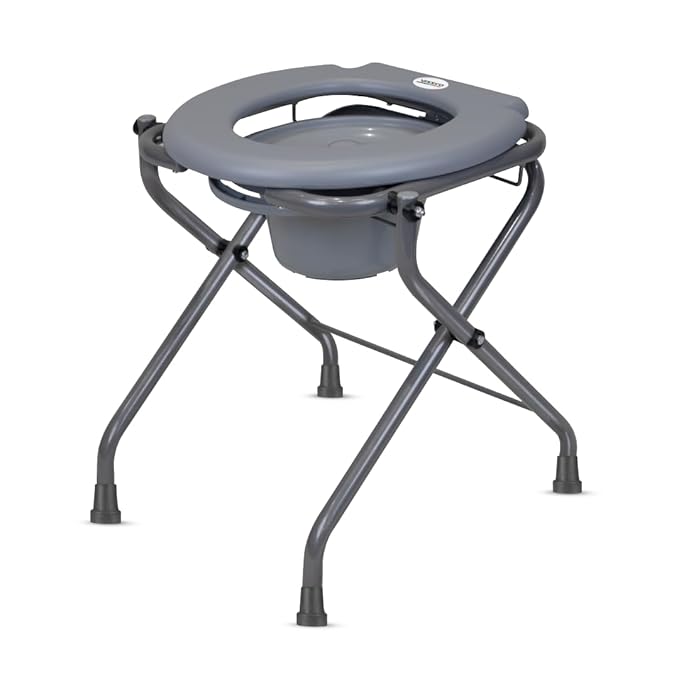 Vissco Comfort Premium Portable Commode Stool with Attached Bucket